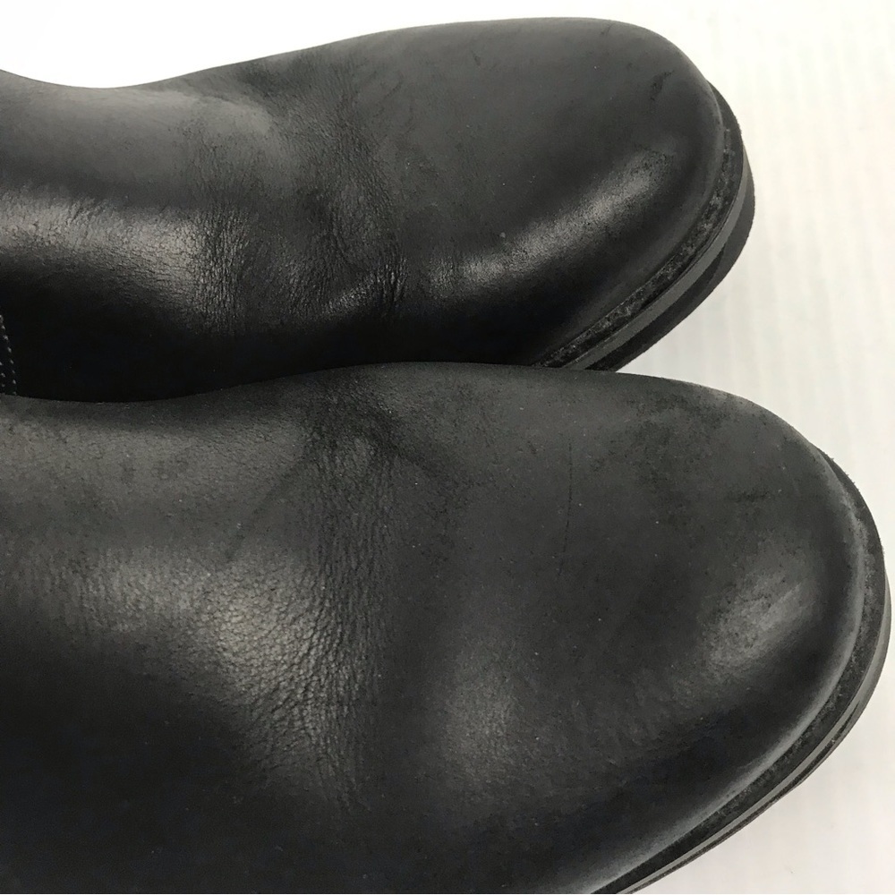 L.L. Bean Park Ridge Black Leather Buckle Ankle Boots - Picture 5 of 9